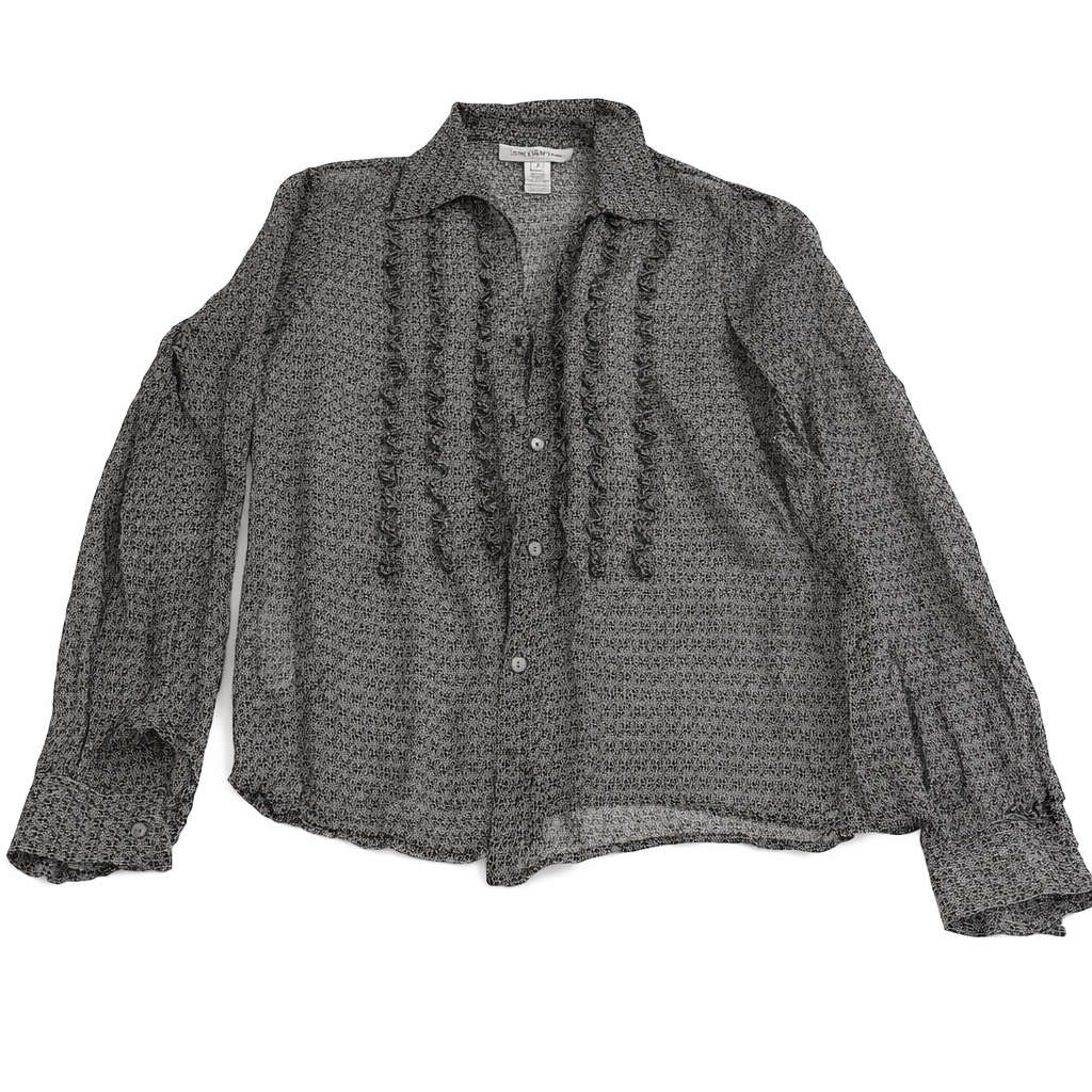 Jones New York Monochrome Silk Blouse